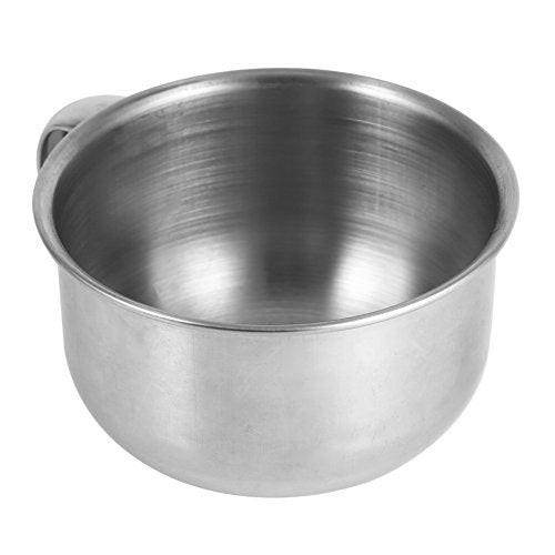Rasierschale aus Edelstahl – Lather Bowl für Herren, Rasierschaum-Schale für Barbershop & Zuhause, Silber