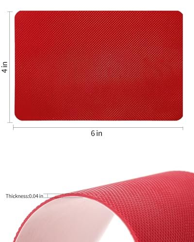 CZBYXA12 Rote Sohle Schuhsohlenschutz für Christian Louboutin Absätze – Rutschfeste Schuhgriffe, unsichtbarer roter Sohlenschutz (2 Paar 6"x4" zuschneidbar)