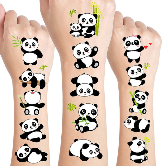 120 Stück (24 Blatt) Panda Temporäre Tattoos, Geburtstagsdeko Panda Partygeschenke