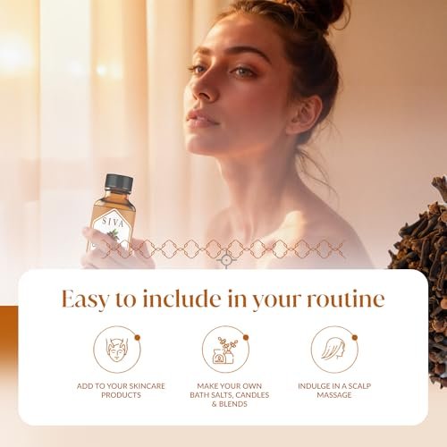 SIVA ORGANICS Bio Nelkenknospen-Öl - 30 ml – 100% reines Nelkenknospenöl für Diffuser, Gesicht, Hautpflege, Aromatherapie, Haarpflege, Kopfhaut und Körpermassage – mit Pipette