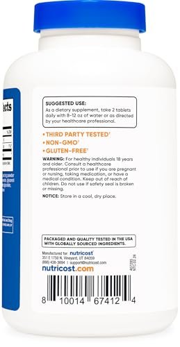 Nutricost MSM Tabletten (Methylsulfonylmethan) 2000mg pro Portion, 120 Portionen, 240 Tabletten - Non-GMO und Glutenfrei