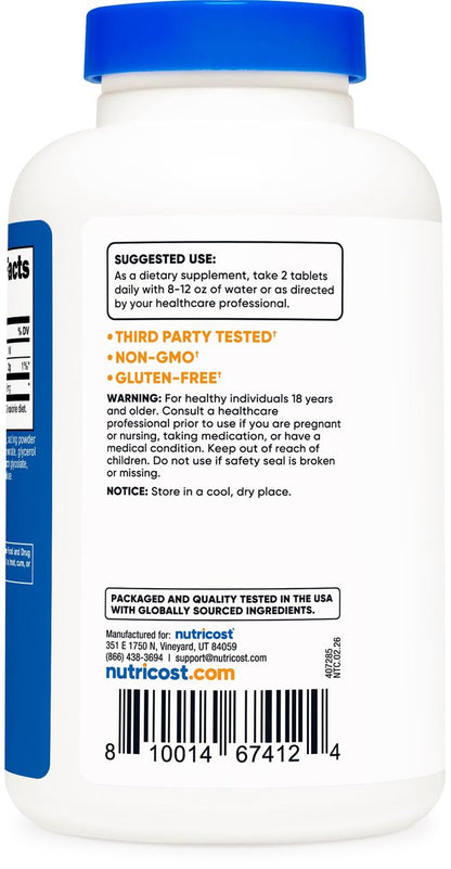 Nutricost MSM Tabletten (Methylsulfonylmethan) 2000mg pro Portion, 120 Portionen, 240 Tabletten - Non-GMO und Glutenfrei