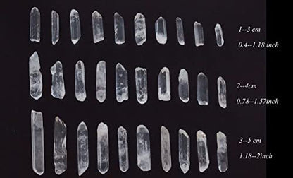 0,45 lb Klare Quarzkristallspitzen – Natürliche Heilsteine, tumbled, poliert, Bulk-Steine für Meditation, Yoga, Chakra, Reiki, Kristalltherapie (0,39"-1,18")