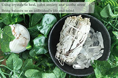 0,45 lb Klare Quarzkristallspitzen – Natürliche Heilsteine, tumbled, poliert, Bulk-Steine für Meditation, Yoga, Chakra, Reiki, Kristalltherapie (0,39"-1,18")