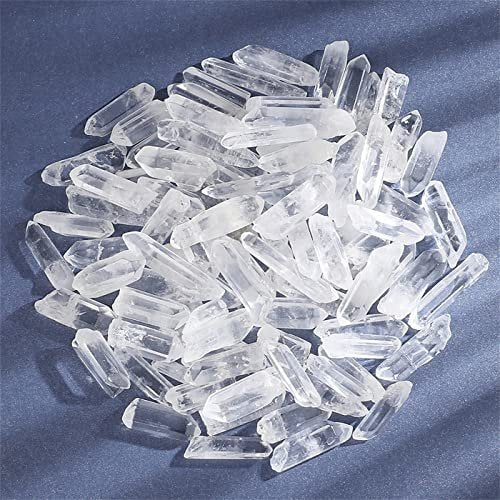 0,45 lb Klare Quarzkristallspitzen – Natürliche Heilsteine, tumbled, poliert, Bulk-Steine für Meditation, Yoga, Chakra, Reiki, Kristalltherapie (0,39"-1,18")
