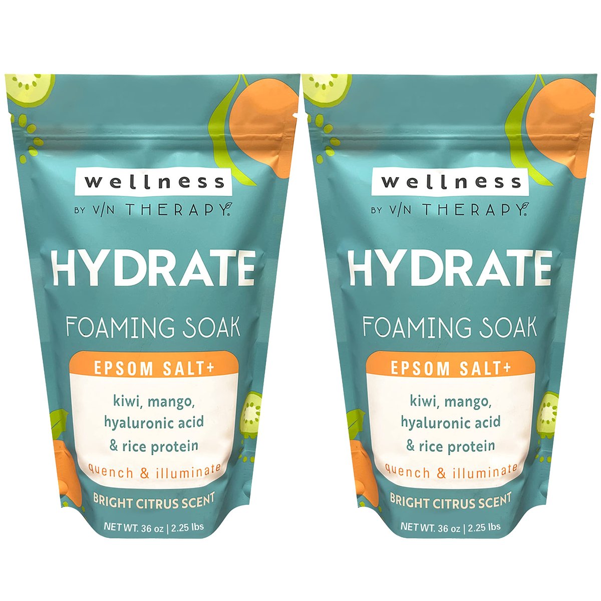 Wellness By Village Naturals Therapy, Hydrate Feuchtigkeitsspendendes Schaumbad, 36 oz, 2er-Pack
