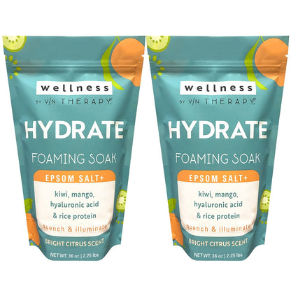 Wellness By Village Naturals Therapy, Hydrate Feuchtigkeitsspendendes Schaumbad, 36 oz, 2er-Pack