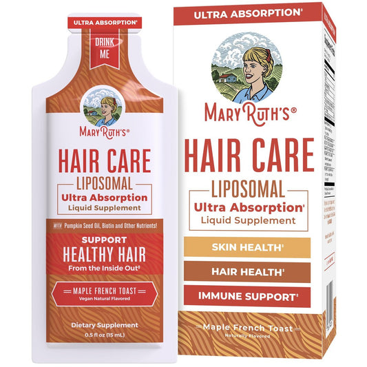 MaryRuth Organics Haarwachstums-Vitamine, Zucker- & Glutenfrei, Flüssige Haar-Vitamine mit Vitamin D3, Vitamin E, Biotin, Hyaluronsäure, Selen für Haar- & Hautpflege, Vegan, Nicht-GVO, 14x0,5 Fl Oz Beutel