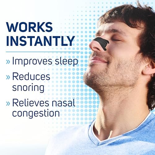 Clear Passage Extra Strength Nasal Strips 50 Stück, Nasendilatatoren für Männer & Frauen, gegen Schnarchen, sofortige Verstopfungslinderung bei Erkältung & Allergie, verbessert Schlaf, bessere Leistung, für Tag & Nacht, Schwarz