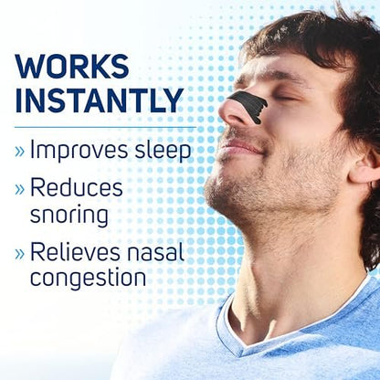 Clear Passage Extra Strength Nasal Strips 50 Stück, Nasendilatatoren für Männer & Frauen, gegen Schnarchen, sofortige Verstopfungslinderung bei Erkältung & Allergie, verbessert Schlaf, bessere Leistung, für Tag & Nacht, Schwarz