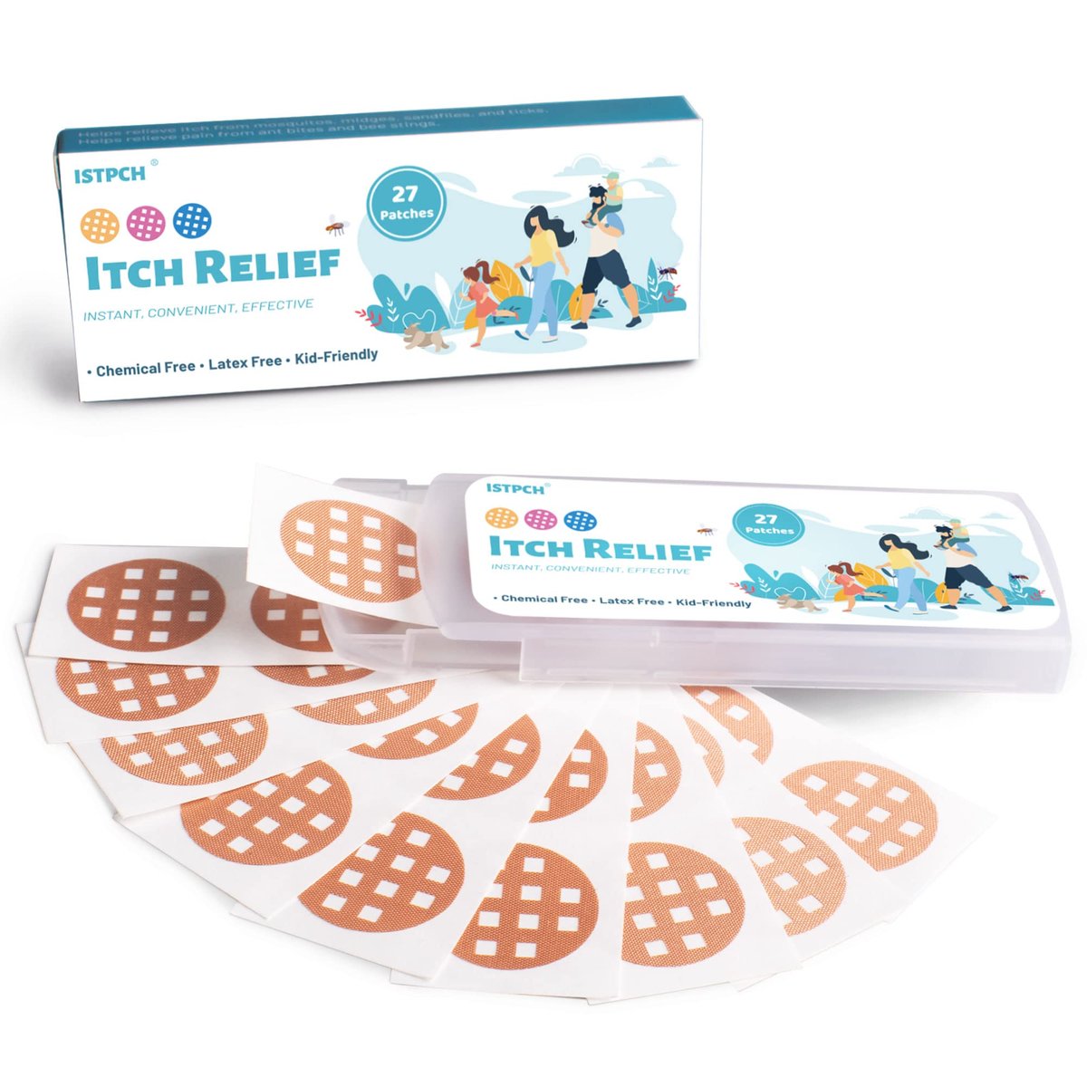 Istpch Biss-Stick Pflaster für Kinder – 27 natürliche Anti-Juckreiz-Sticker gegen Insektenstiche, Schwellungen & Juckreiz – Ideal für Sommer, Reisen & Camping