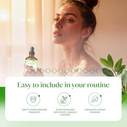 Siva Citronella Ätherisches Öl - 118 ml – 100% Naturreines Citronellaöl - für Diffuser, Gesicht, Hautpflege, Aromatherapie, Haarpflege, Kopfhaut und Körpermassage - mit Pipette