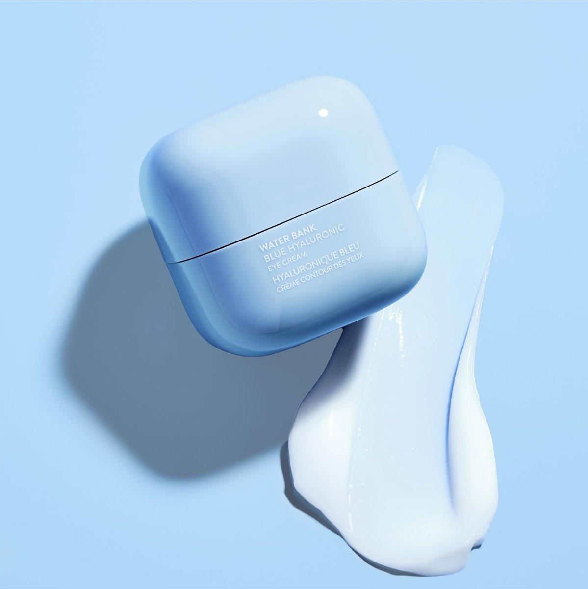 LANEIGE Water Bank Blue Hyaluronic Eye Cream – Feuchtigkeitsspendende Augenpflege mit Niacinamid & Koffein für strahlende, genährte & beruhigte Augenpartie