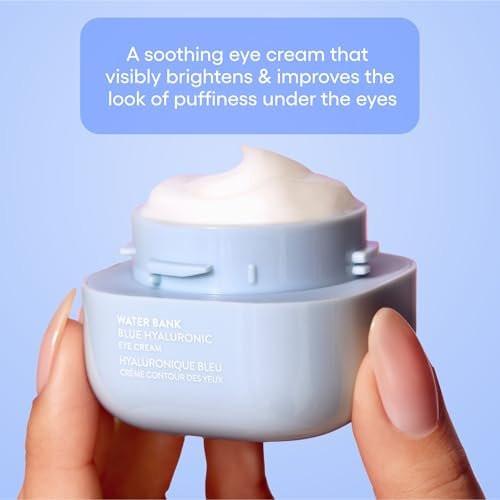 LANEIGE Water Bank Blue Hyaluronic Eye Cream – Feuchtigkeitsspendende Augenpflege mit Niacinamid & Koffein für strahlende, genährte & beruhigte Augenpartie