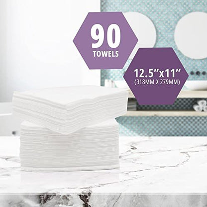 MED PRICE Ultra Soft Einweg-Papiertücher für medizinische Zwecke, trockene Tücher für den Körper, Einweg-Krankenhaus-Waschtücher, unparfümiert, 12,5'' x 11'', 90er Pack