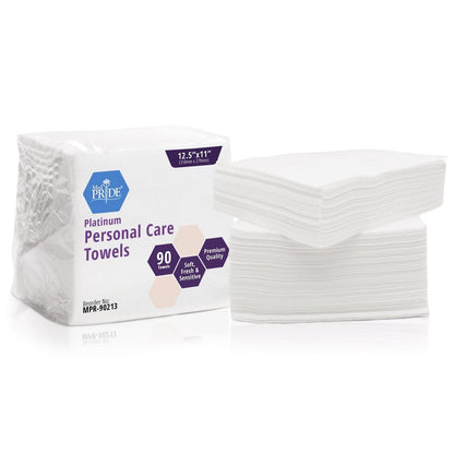 MED PRICE Ultra Soft Einweg-Papiertücher für medizinische Zwecke, trockene Tücher für den Körper, Einweg-Krankenhaus-Waschtücher, unparfümiert, 12,5'' x 11'', 90er Pack