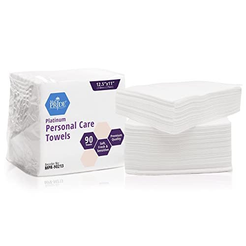 MED PRICE Ultra Soft Einweg-Papiertücher für medizinische Zwecke, trockene Tücher für den Körper, Einweg-Krankenhaus-Waschtücher, unparfümiert, 12,5'' x 11'', 90er Pack