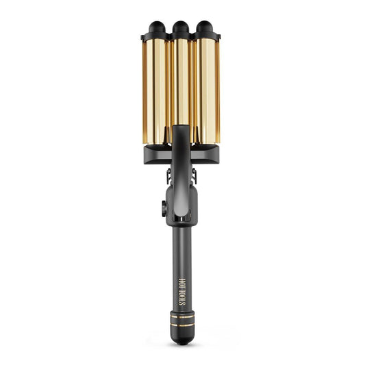 Hot Tools Pro Artist 24K Gold Digital 3-Barrel Haarwellenformer – Langanhaltende definierte Wellen (Jumbo-Größe)