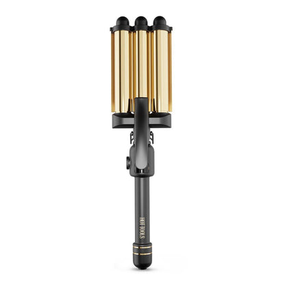 Hot Tools Pro Artist 24K Gold Digital 3-Barrel Haarwellenformer – Langanhaltende definierte Wellen (Jumbo-Größe)