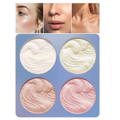Boobeen Highlighter Palette - Puder-Schimmer Highlighter Make-up Gesichts-Illuminator Bronzer Palette - Wasserfest Lang anhaltend