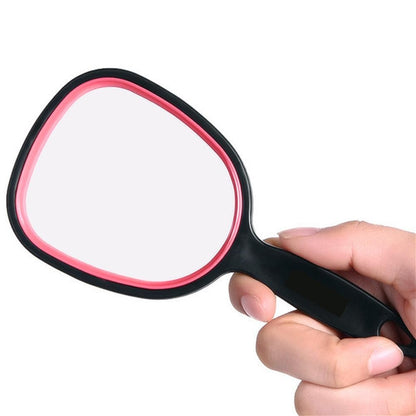 Mpowtech kleiner Handspiegel mit Griff für Frauen und Mädchen - Leichter Handspiegel für Make-up, Reisen und Badezimmer (15,5 cm x 7,5 cm)