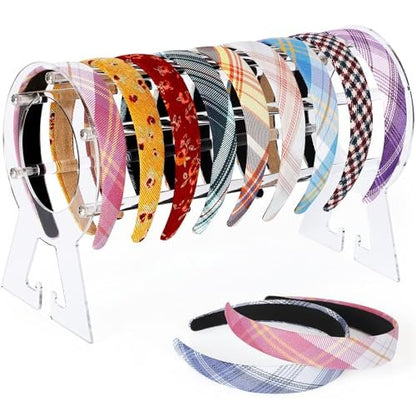 Suneerplay Haarband-Halter durchsichtig, Acryl-Haarband-Organizer, Haarband-Aufbewahrungsständer, Display-Ständer für Haarbänder, für Frauen und Mädchen