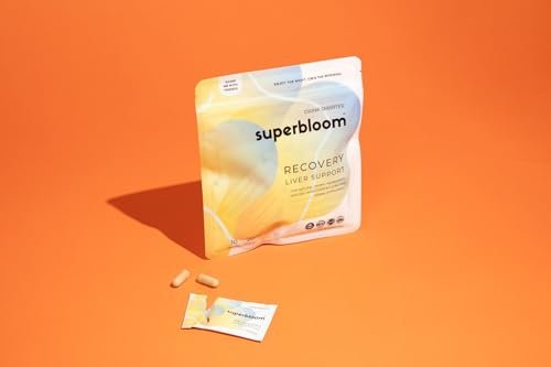 superbloom Recovery Leberunterstützung | Leberentgiftung mit DHM, Kurkuma, Mariendistel | 10 Sachets, 20 Kapseln | Genieße die Nacht, meistere den Morgen
