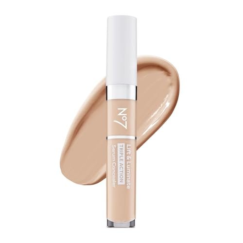 No7 Lift & Luminate Triple Action Serum Concealer – Fair – Anti-Aging Concealer für Augenringe & Makel – Mittlere bis hohe Deckkraft (8 ml)