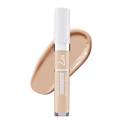 No7 Lift & Luminate Triple Action Serum Concealer – Fair – Anti-Aging Concealer für Augenringe & Makel – Mittlere bis hohe Deckkraft (8 ml)