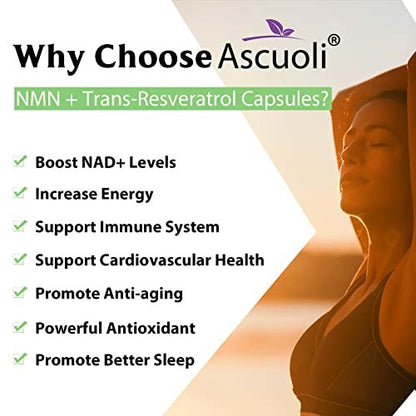 Sublinguales NMN 500 mg + Trans-Resveratrol 400 mg, 3-in-1 Advanced Formula 99% Reines NMN Resveratrol Präparat zur Steigerung von NAD*, Zellen, Immunsystem, Energie & Muskeln, Anti-Aging, 120 Lutschtabletten (120-Tage-Vorrat)