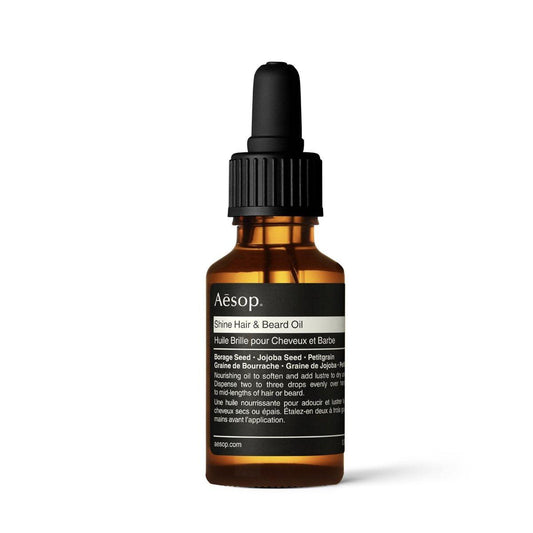 Aesop Glanz Haar- und Bartöl | Feuchtigkeitsspendend, Silikonfrei für vollen Bart und Haar | Macht grobes Haar weich | Kein fettiger Rückstand | Erdig-zitrischer Duft | 25 ml