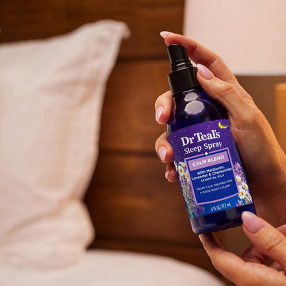 Dr Teal's Calm Blend Spray mit Melatonin, Lavendel & Kamille ätherische Öle, 6 fl oz (3er-Pack)