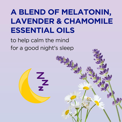 Dr Teal's Calm Blend Spray mit Melatonin, Lavendel & Kamille ätherische Öle, 6 fl oz (3er-Pack)