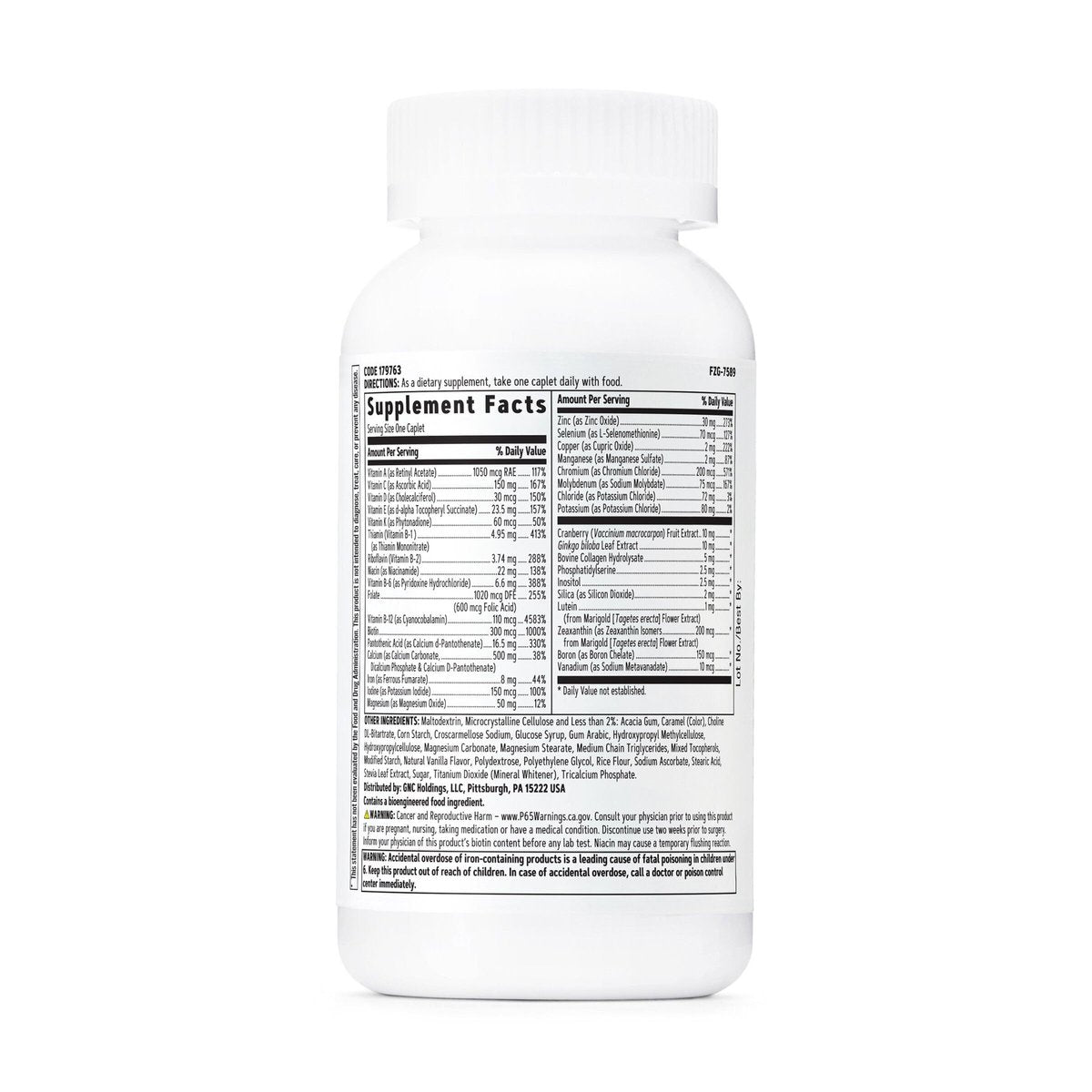 GNC Women's 50 Plus One Daily Multivitamin – Tägliche Unterstützung für Wohlbefinden und gesundes Altern, 60 Kapseln