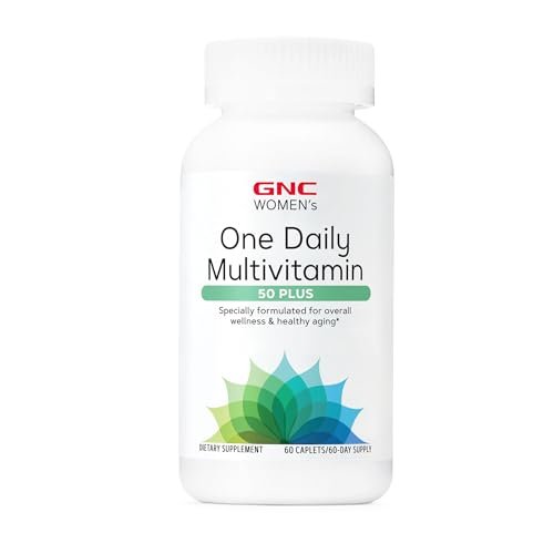 GNC Women's 50 Plus One Daily Multivitamin – Tägliche Unterstützung für Wohlbefinden und gesundes Altern, 60 Kapseln