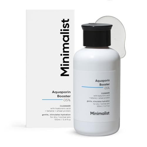 Minimalist Gesichtsreinigung für trockene Haut mit Hyaluronsäure | Aquaporin Booster 5% | Sanfte Reinigung & Feuchtigkeitsversorgung | Für Frauen & Männer | 100 ml