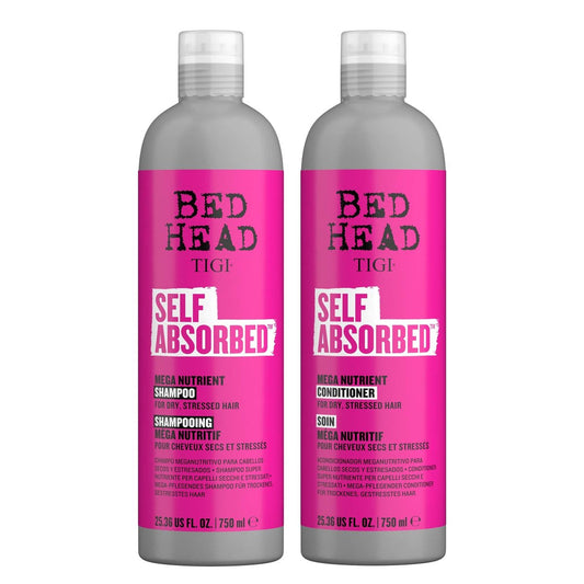 Bed Head by TIGI Self Absorbed Shampoo & Conditioner Set für trockenes Haar – Pflegendes & stärkendes Frizz-Kontrolle Duo, 25,36 Fl oz, 2er-Pack