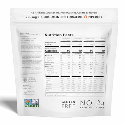 ZYN Electrolyte Drink Mix Hydration Packets – Hydratationspulver mit Kurkuma, Curcumin, Vitamin C, D und Zink – Wellness-Variation, 8er-Pack