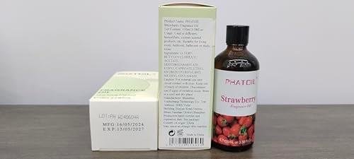 PHATOIL Erdbeer-Duftöl 100ml – Aromatherapie-Öl für Diffuser, DIY Kerzen- und Seifenherstellung