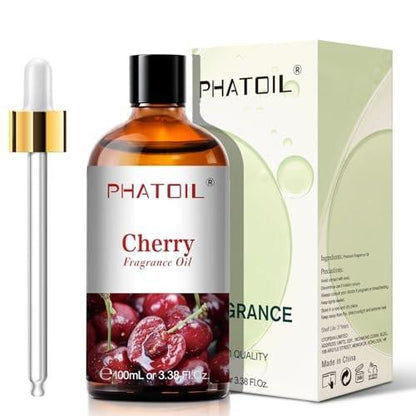 PHATOIL Kirsch Duftöl 100 ml – Aromatherapie Öl für Diffuser, Yoga, Hautpflege, DIY Kerzen & Seifen