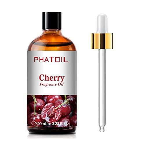 PHATOIL Kirsch Duftöl 100 ml – Aromatherapie Öl für Diffuser, Yoga, Hautpflege, DIY Kerzen & Seifen