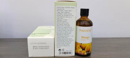 PHATOIL Mango Duftöl 100 ml – Aromatherapie Öl für Diffuser, DIY Kerzen & Seifenherstellung