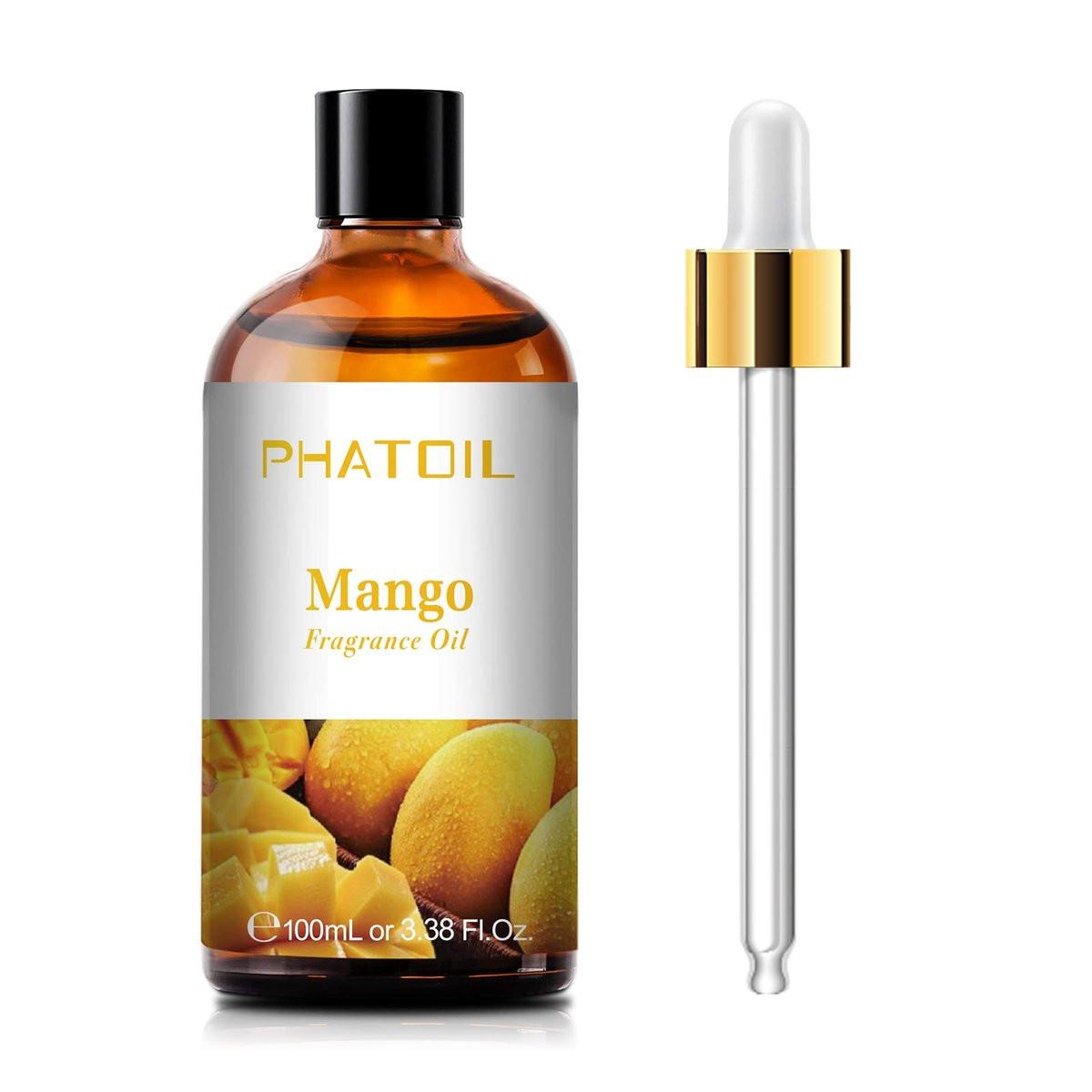 PHATOIL Mango Duftöl 100 ml – Aromatherapie Öl für Diffuser, DIY Kerzen & Seifenherstellung