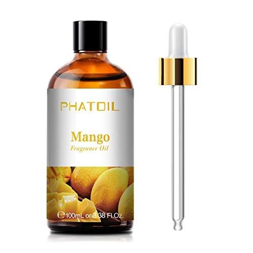 PHATOIL Mango Duftöl 100 ml – Aromatherapie Öl für Diffuser, DIY Kerzen & Seifenherstellung