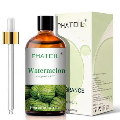 PHATOIL 100 ml Wassermelone Duftöl für Aromatherapie, Diffuser, Yoga, Hautpflege, DIY Kerzen- und Seifenherstellung