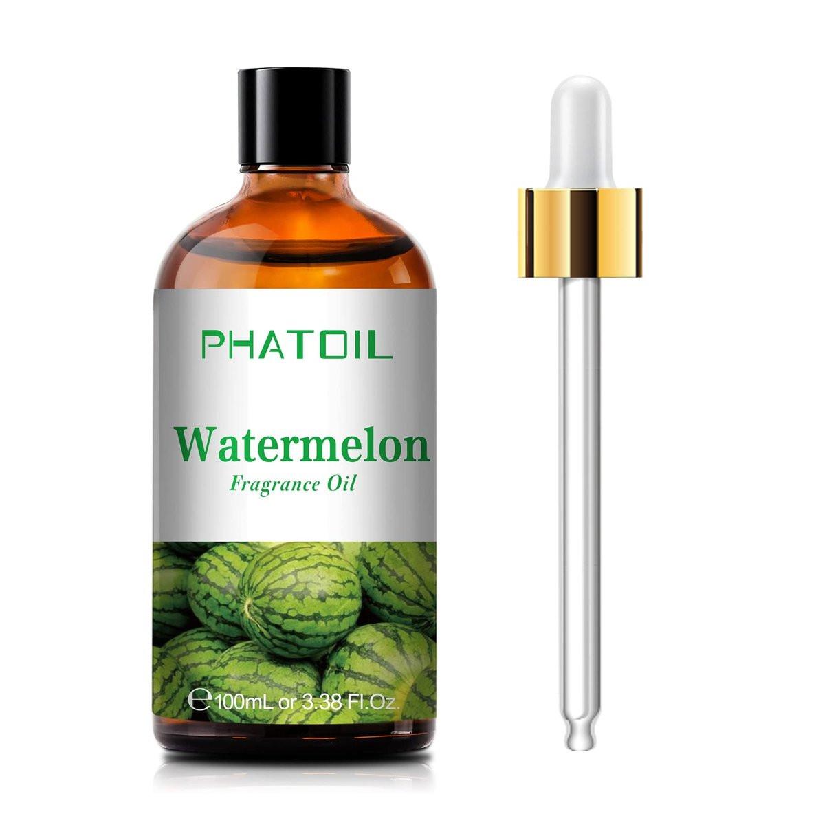 PHATOIL 100 ml Wassermelone Duftöl für Aromatherapie, Diffuser, Yoga, Hautpflege, DIY Kerzen- und Seifenherstellung