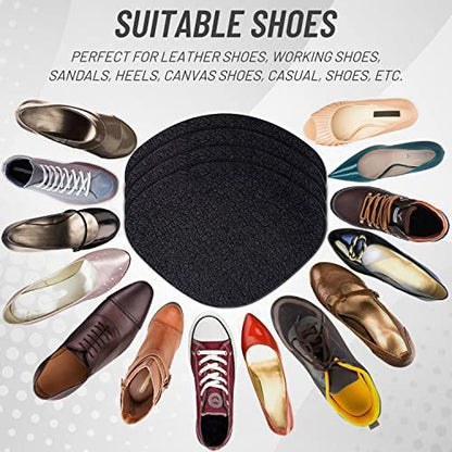 8 Paar Schuhpatches für Löcher, selbstklebende Schuhfersenreparatur, Lochreparatur für Turnschuhe, Lederschuhe, High Heels (Schwarz)