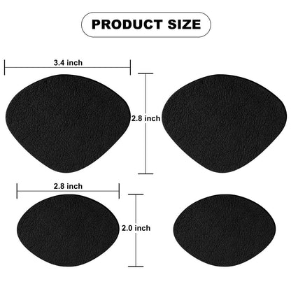 8 Paar Schuhpatches für Löcher, selbstklebende Schuhfersenreparatur, Lochreparatur für Turnschuhe, Lederschuhe, High Heels (Schwarz)