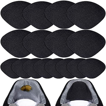 8 Paar Schuhpatches für Löcher, selbstklebende Schuhfersenreparatur, Lochreparatur für Turnschuhe, Lederschuhe, High Heels (Schwarz)
