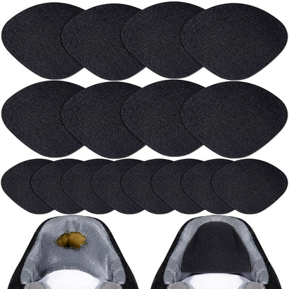 8 Paar Schuhpatches für Löcher, selbstklebende Schuhfersenreparatur, Lochreparatur für Turnschuhe, Lederschuhe, High Heels (Schwarz)